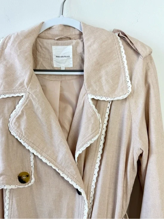 Avec Les Filles Rickrack Trench Coat - Picture 5 of 10